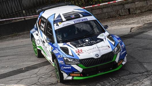 La Skoda Fabia R5 di Stefano Albertini seconda al Rally del Ciocco 2021: l’equipaggio è primo nella classifica del Campionato Italiano Rally