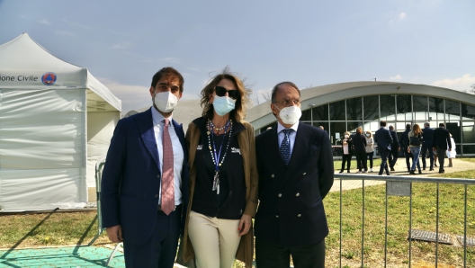 Geronimo La Russa, presidente Acm, Alessandra Zinno, direttore generale dell’Autodromo, Giuseppe Redaelli, presidente dell’Autodromo di Monza