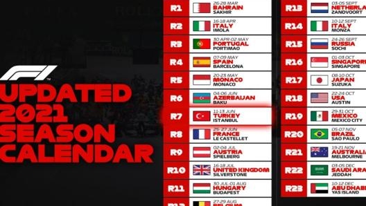 Il calendario della F1 aggiornato con l’inserimento della Turchia per il Canada