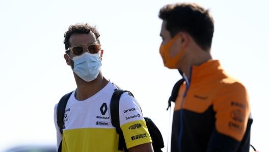 Daniel Ricciardo, 31 anni,  e Lando Norris, 21, compagni di squadra 2021 in McLaren. Getty Images