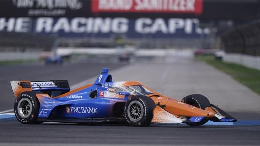 Scott Dixon durante una gara del 2020. Ap