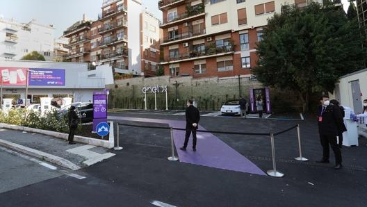 L’ingresso del sito ultrafast di Enel X a Roma