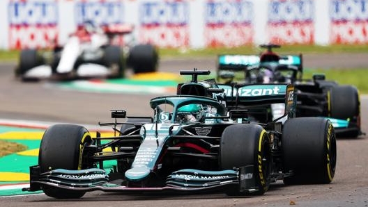 Lance Stroll in azione a Imola. Getty