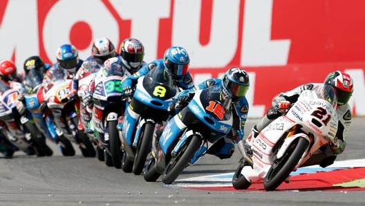 La  Moto3 in Olanda nel 2016. Afp