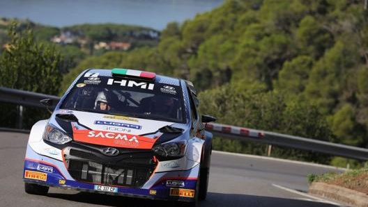 La Hyundai i20 Wrc vincitrice del Rallye Elba 2020 con Corrado Fontana