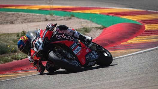 Michael Ruben Rinaldi sulla pista di Aragon