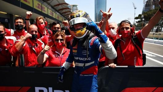 Shwartzman, pilota del vivaio Ferrari, è alla prima vittoria in stagione dopo i round del Bahrain e di Montecarlo. Foto F2 Media