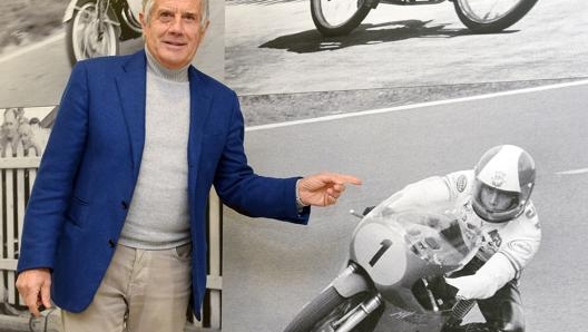 Giacomo Agostini in Gazzetta qualche anno fa. Bozzani