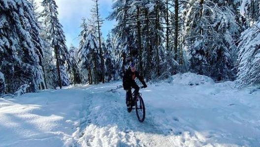 Nemmeno la neve ferma Ferrand-Prevot: la francese si allena in qualsiasi condizione (foto @paulineferrandprevot)