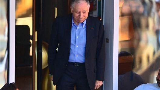 Il presidente della Fia Jean Todt in tribuna in Francia. Afp