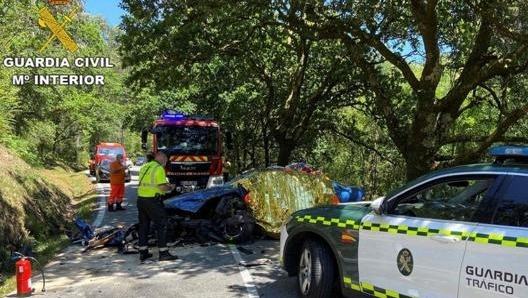 Il luogo dell'incidente. Foto Guardia Civil