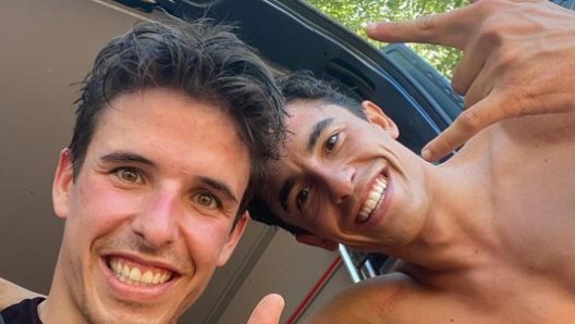 I fratelli Marquez dopo l’allenamento