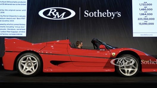 Tre milioni e 965 mila dollari per la Ferrari F50 del 1995