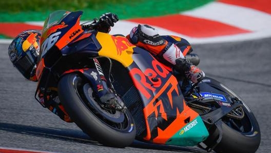 Dani Pedrosa e la sua Ktm in gara al GP di Stiria