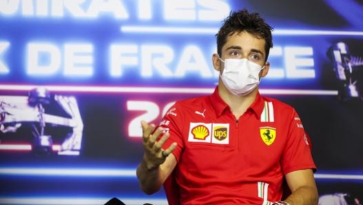 Charles Leclerc in conferenza stampa a Le Castellet. Ap