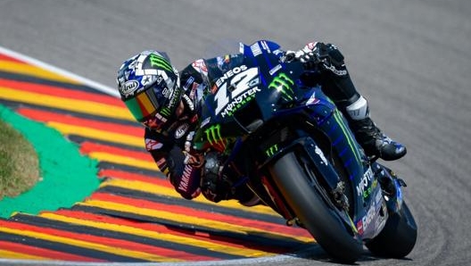 Maverick Vinales, ultimo al traguardo nel GP della Germania