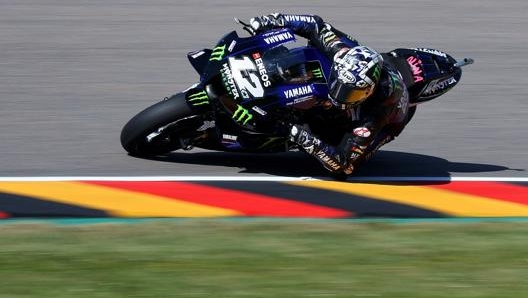 Maverick Vinales al Sachsenring. Afp