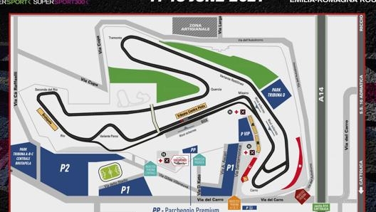 La mappa del circuito di Misano