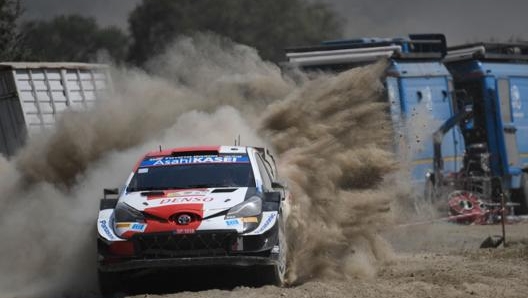 Sebastien Ogier in azione nell’ultima giornata del Safari Rally. Afp