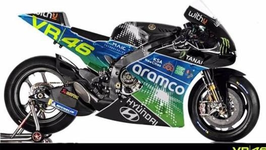 La prima immagine della grafica del Team VR46 2022, quando ancora non era stata annunciata la partnership con Ducati