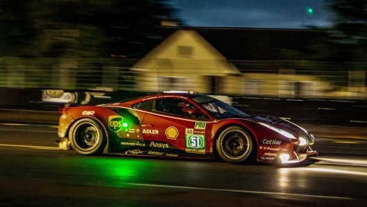 La Ferrari 488 Gte Evo numero 51 (AF Corse) vincitrice di classe alla 24 Ore di Le Mans 2021