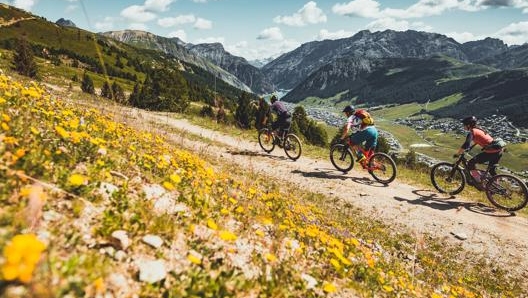 L’abitato di Livigno a quota 1.816 metri visto dal versante Carosello