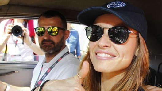 Kasia Smuniak all'edizione 2015 della 1000 Miglia. LaPresse