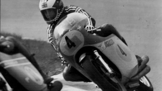 Phil Read su MV Agusta nel 1972. Ap