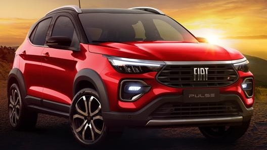 Il frontale della nuova Fiat Pulse riporta il nuovo logo della Casa come per la Nuova 500e e la Tipo