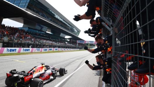 L’ultima vittoria in Austria della Red Bull con Verstappen. Getty