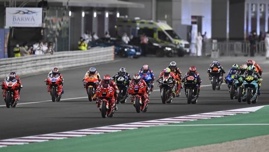 Il via del GP del Qatar del 2021. Getty