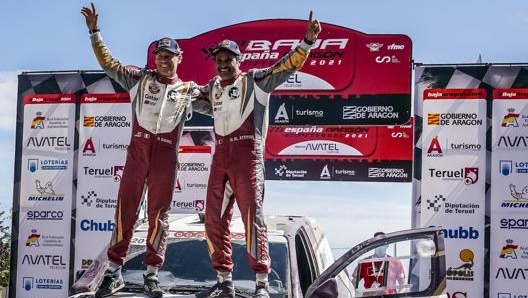 Al Attiyah e Mathieu Baumel con la Toyota Overdrive