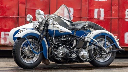 La Harley-Davidson El Knuckelead del 1939 con sidecar