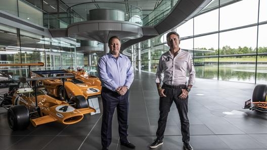 Da sinistra il boss McLaren, Zak Brown, e Alejandro Agag, capo di Extreme E e Formula E