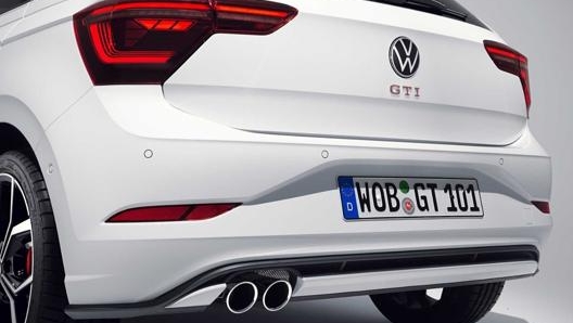 Sul retro della Polo Gti si può notare il doppio terminale di scarico