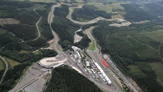 La vista dall’alto del tracciato belga di Spa