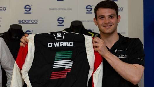 O’Ward durante la sua visita alla sede della Sparco a Volpiano