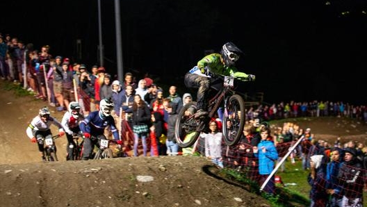 Un’immagine della prova iridata di Four Cross in Val di Sole nel 2019