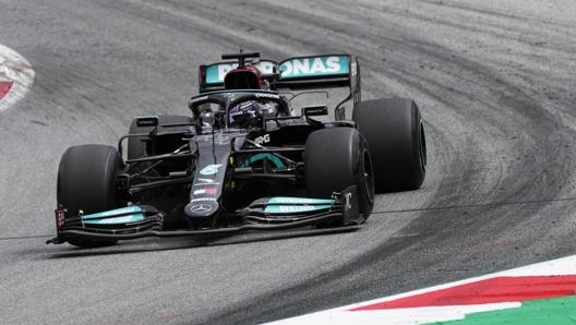 La Mercedes W12 di Lewis Hamilton. Lapresse