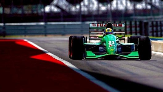 Mick Schumacher ha girato a Silverstone a bordo della Jordan 191 di papà Michael