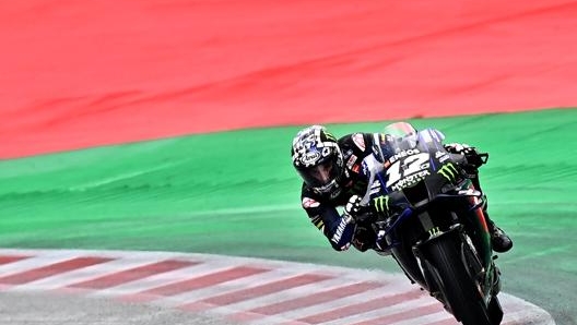 Maverick Viñales sulla Yamaha 2021. Afp