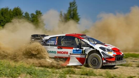 Sébastien Ogier, campione del mondo in carica, su Toyota Yaris Gazoo Racing