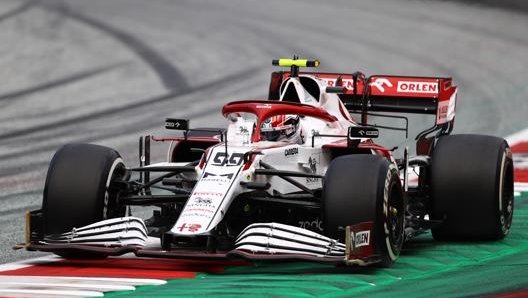 Antonio Giovinazzi sull'Alfa Romeo in Austria. Getty