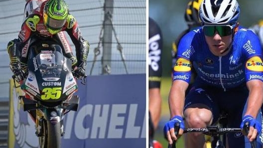 Cal Crutchlow (a sinistra) e Remco Evenepoel