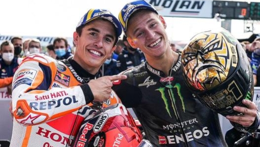 Marc Marquez con Fabio Quartararo