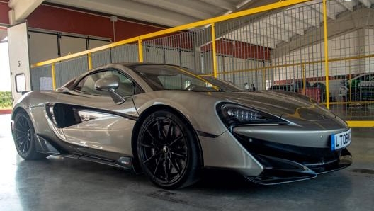 La McLaren 600LT Spider in pista a Cervesina