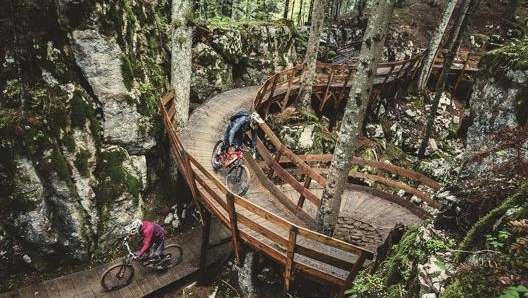 La celebre rampa della Willy Wonka nel Dolomiti Paganella Bike