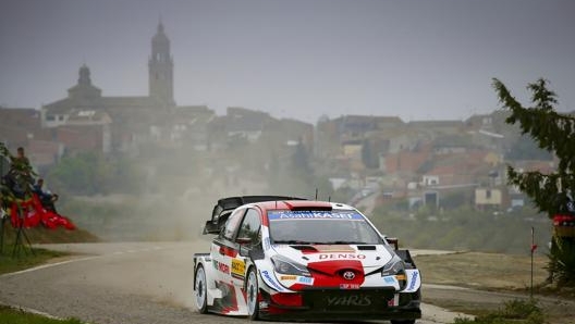 Elfyn Evans in Spagna sulla Toyota Yaris Gazoo Racing