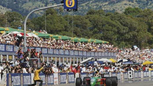 Piquet con la Benetton vince il GP Australia 1990 sul circuito cittadino di Adelaide. Getty