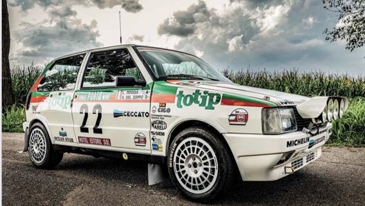 La Fiat Abarth Uno Turbo in livrea Totip